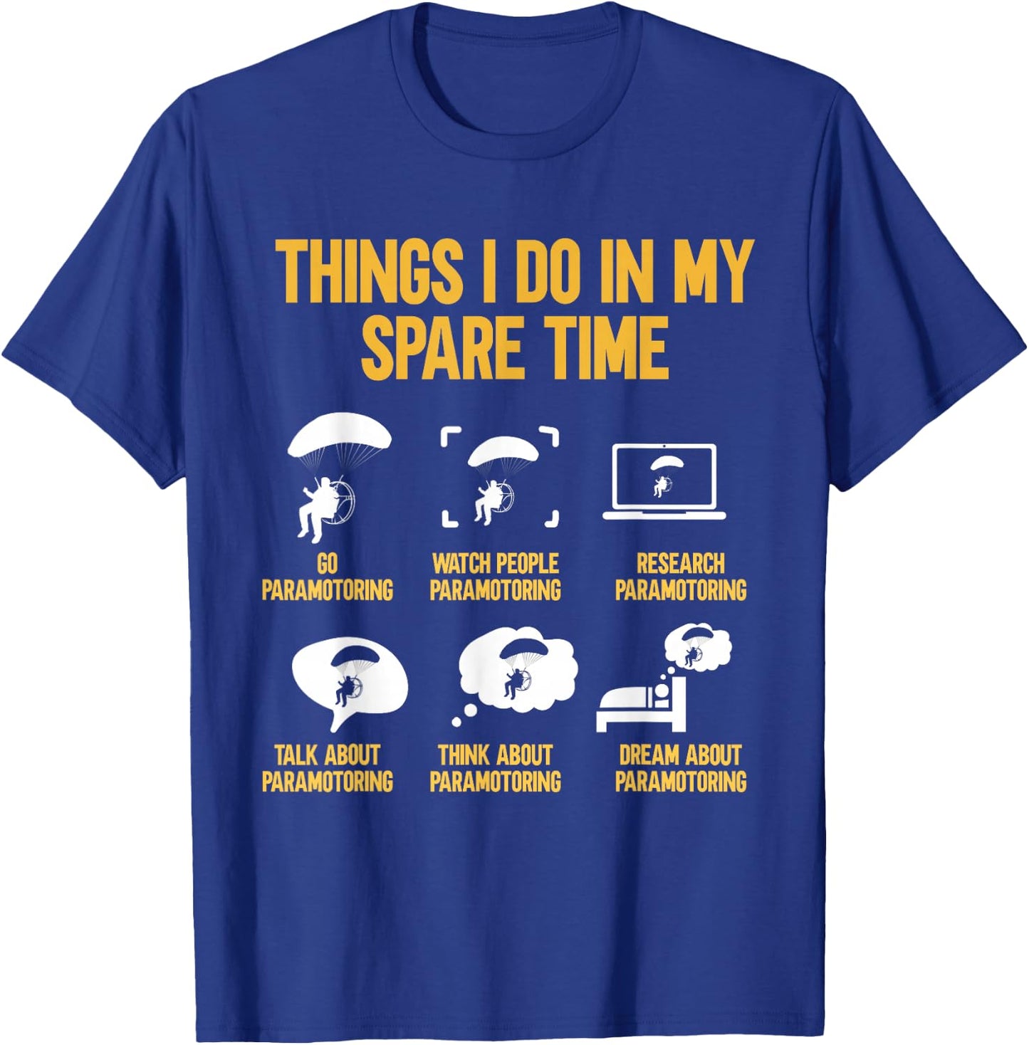 Parasol Flying Motorised Paraglider T-Shirt - T-Shirt | Royal