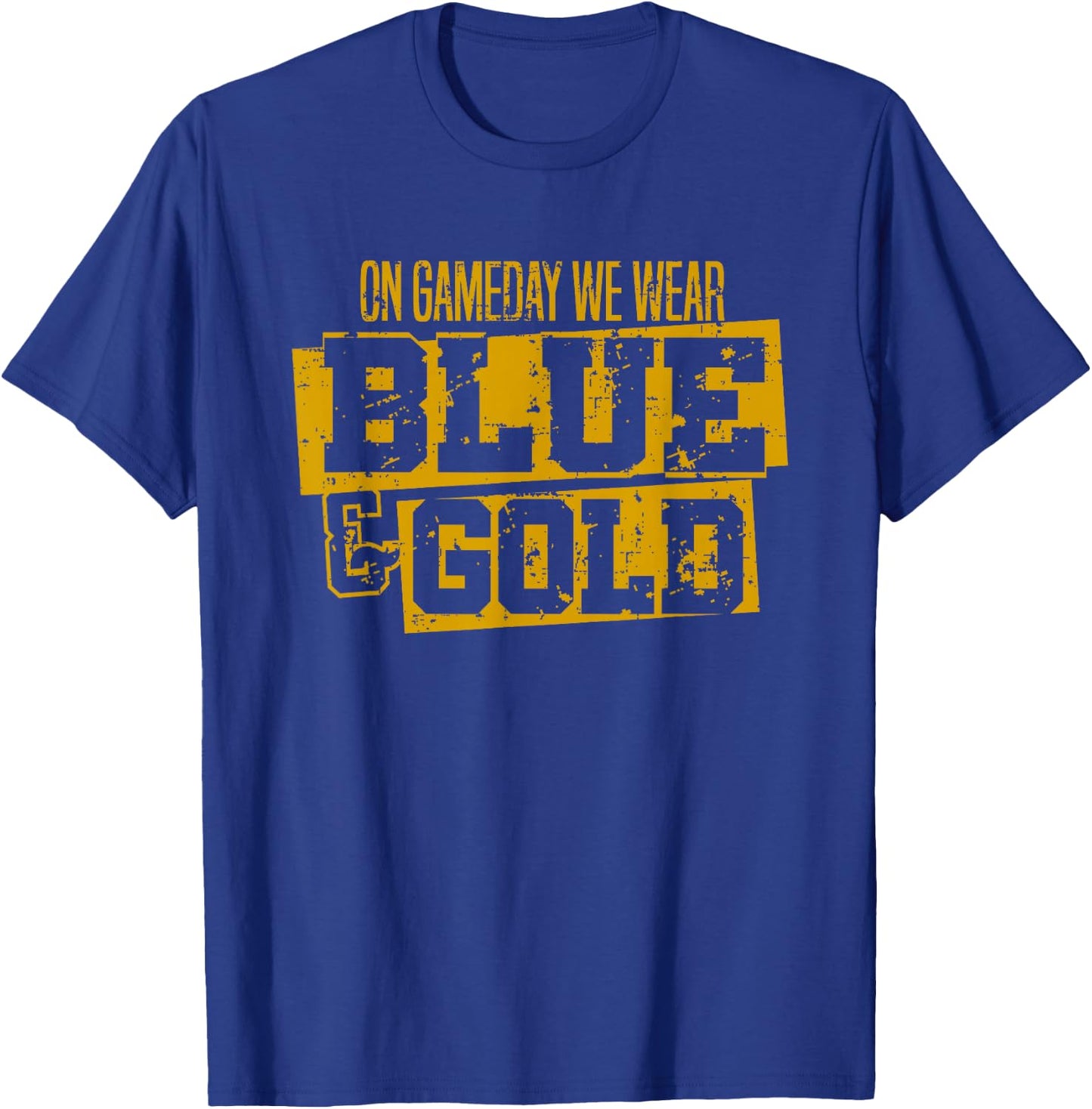Blue Gold Game Day Group for High School Football Sports T-Shirt - T-Shirt | Royal