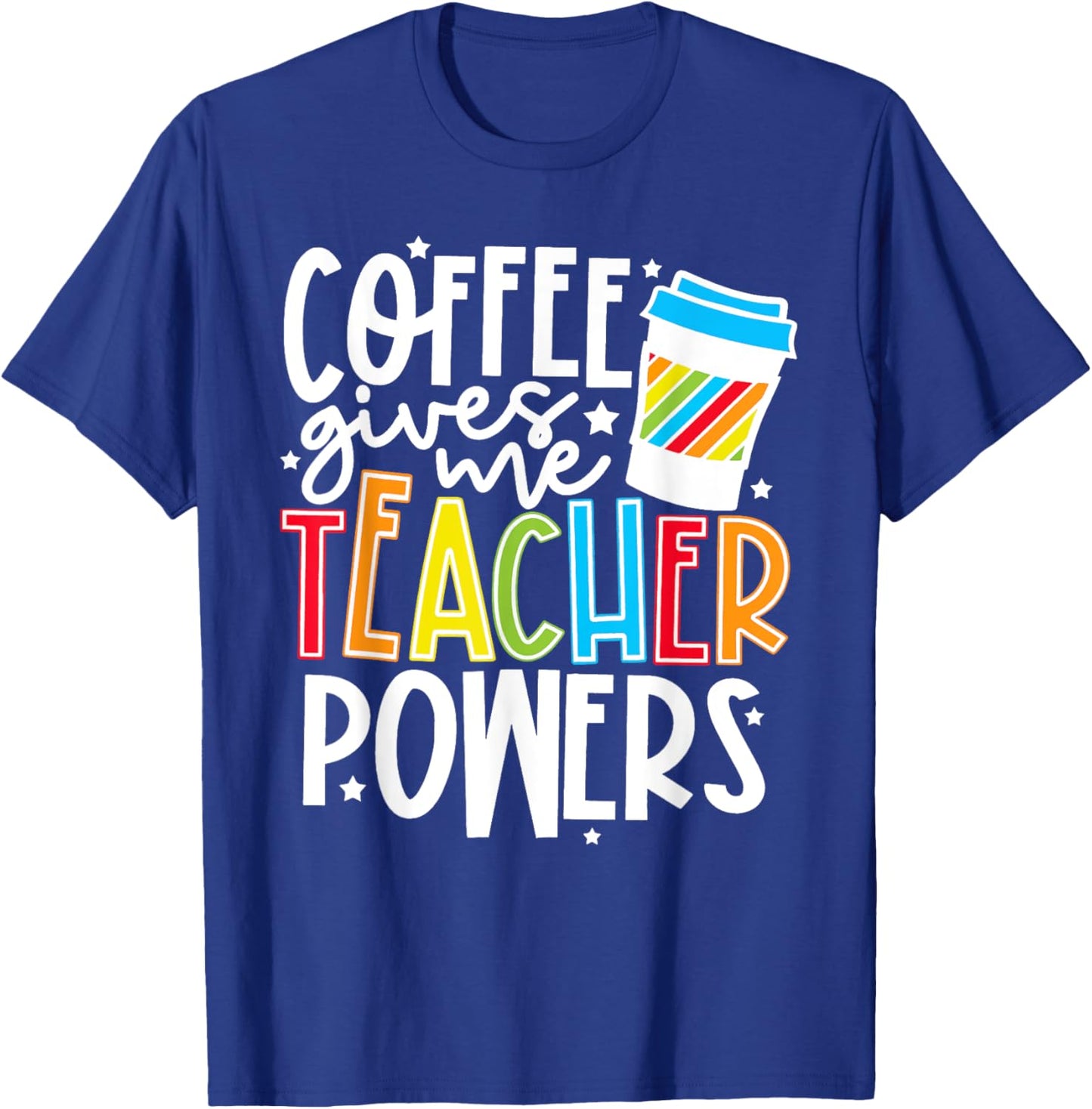 Kid Halloween Costume Coffee Gives Me Teacher Powers T-Shirt - T-Shirt | Royal