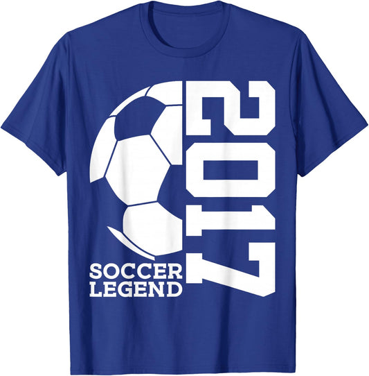 9th Birthday Soccer Legend 2017 T-Shirt - T-Shirt | Royal