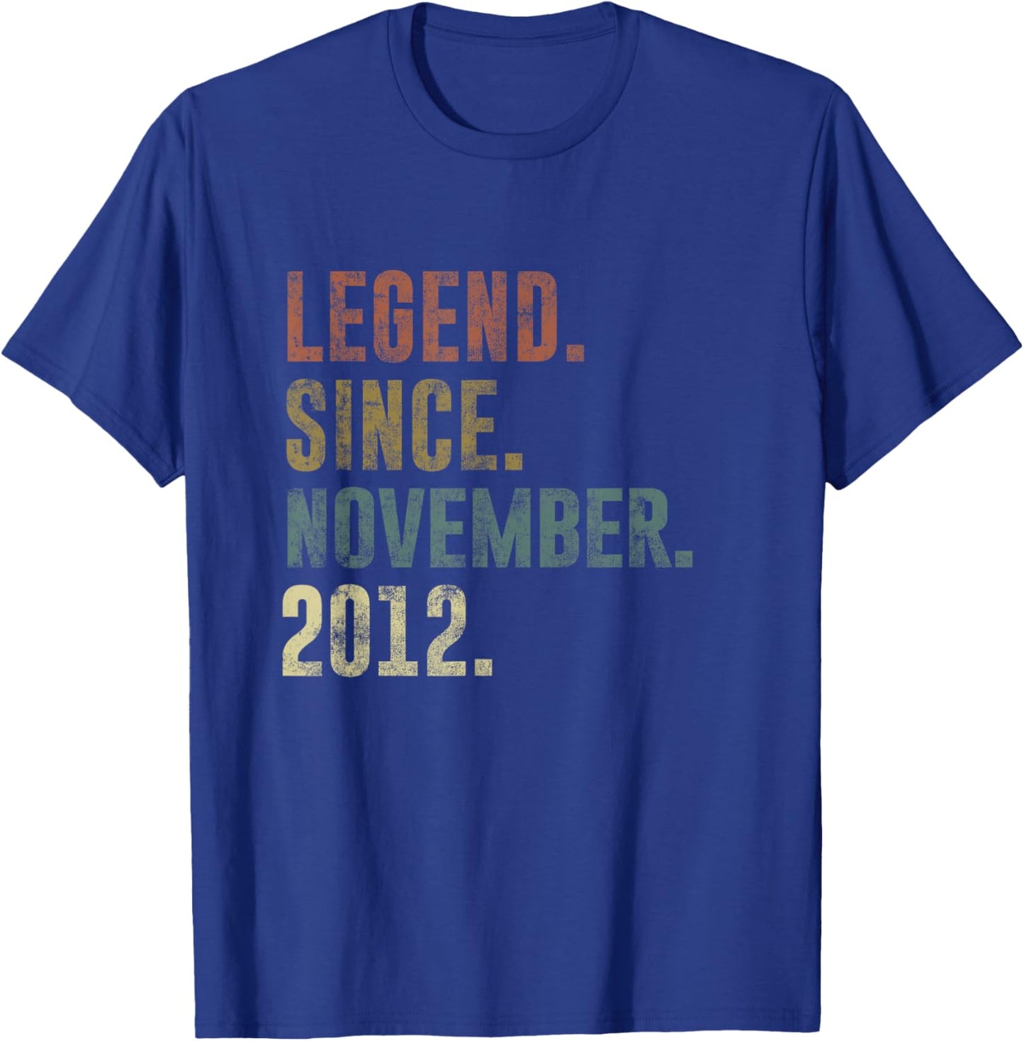 Funny 2012 13th Birthday Vintage Legend Since November 2012 T-Shirt - T-Shirt | Royal
