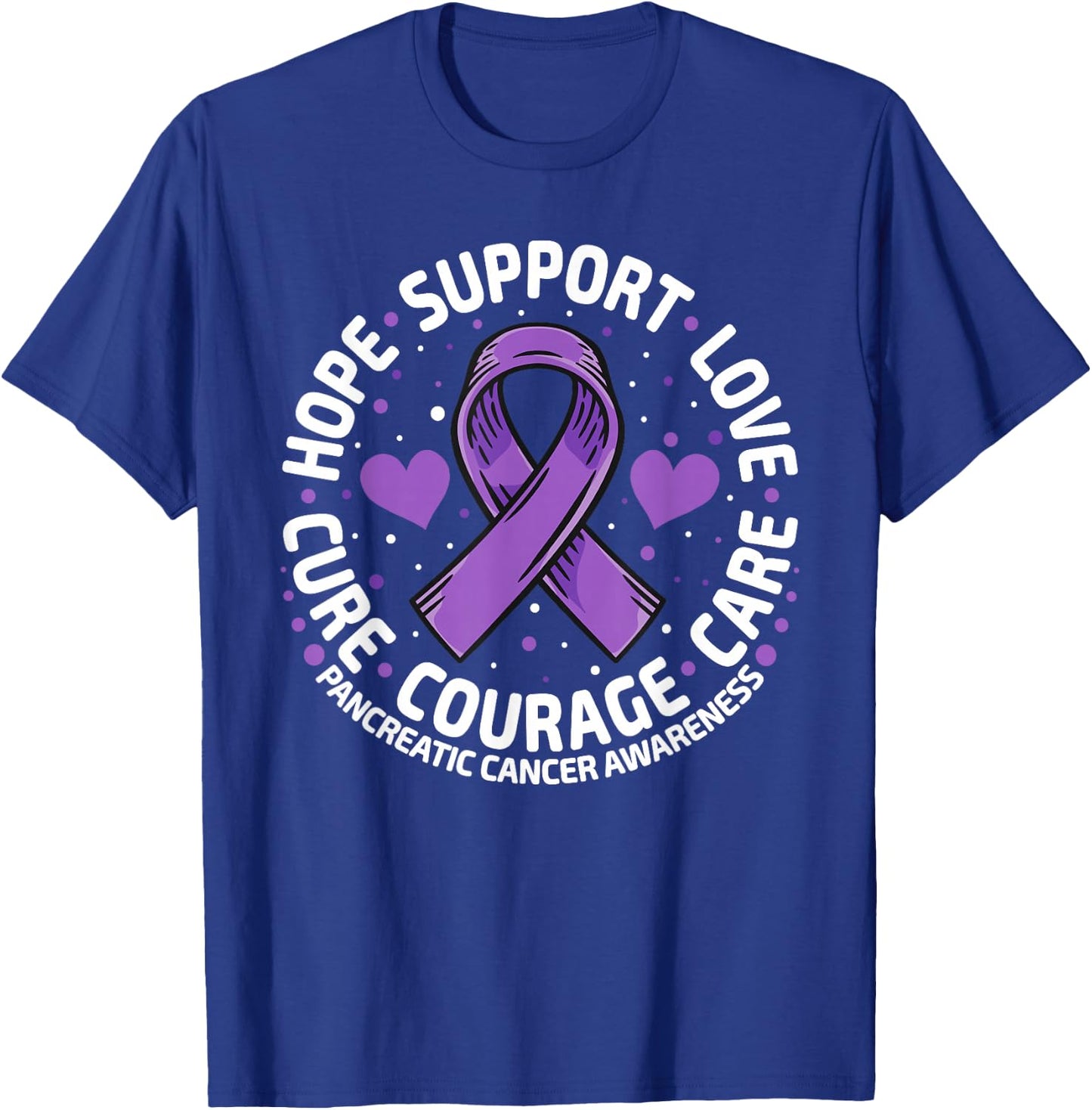 Pancreatic Cancer Support Family Pancreatic Cancer Awareness T-Shirt - T-Shirt | Royal