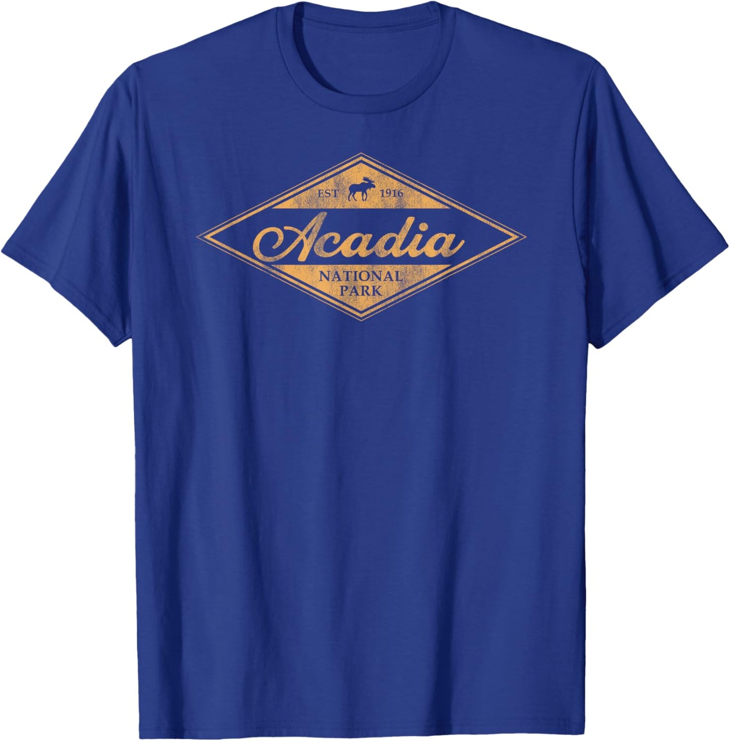 Retro Acadia National Park Maine Kids Hiking T-Shirt - T-Shirt | Royal