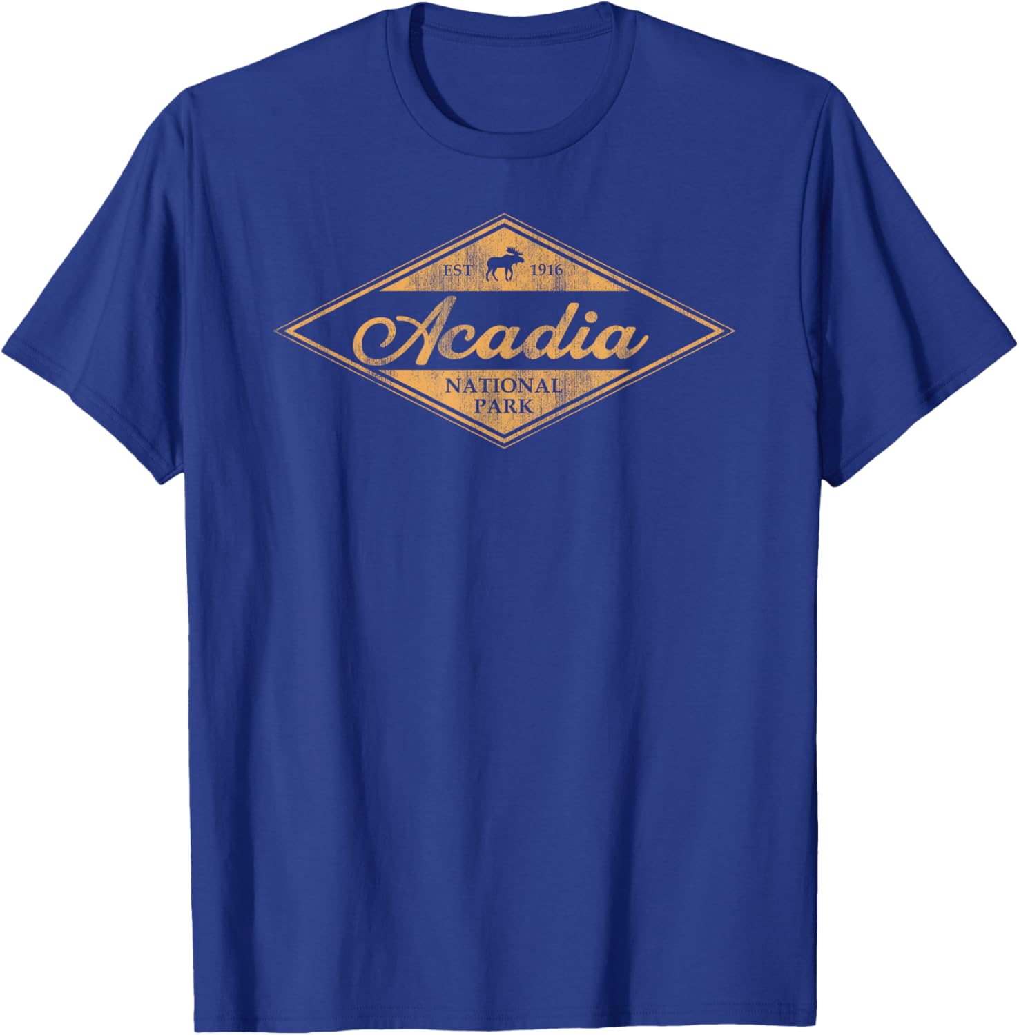 Retro Acadia National Park Maine Kids Hiking T-Shirt - T-Shirt | Royal