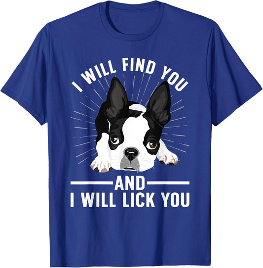Cute Boston Terrier Art Women Boston Terrier Lover T-Shirt - T-Shirt | Royal