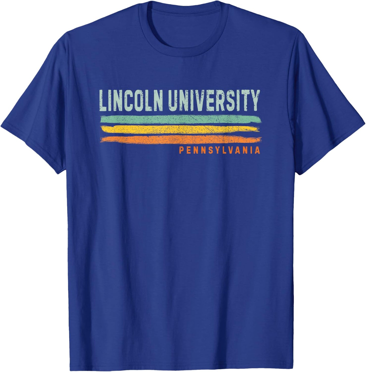 Vintage Stripes Lincoln University PA T-Shirt - T-Shirt | Royal