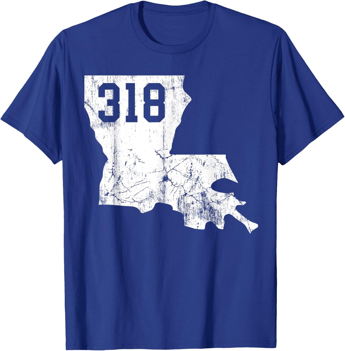 Louisiana State Area Code 318 New Orleans Mardi Gras T-Shirt - T-Shirt | Royal
