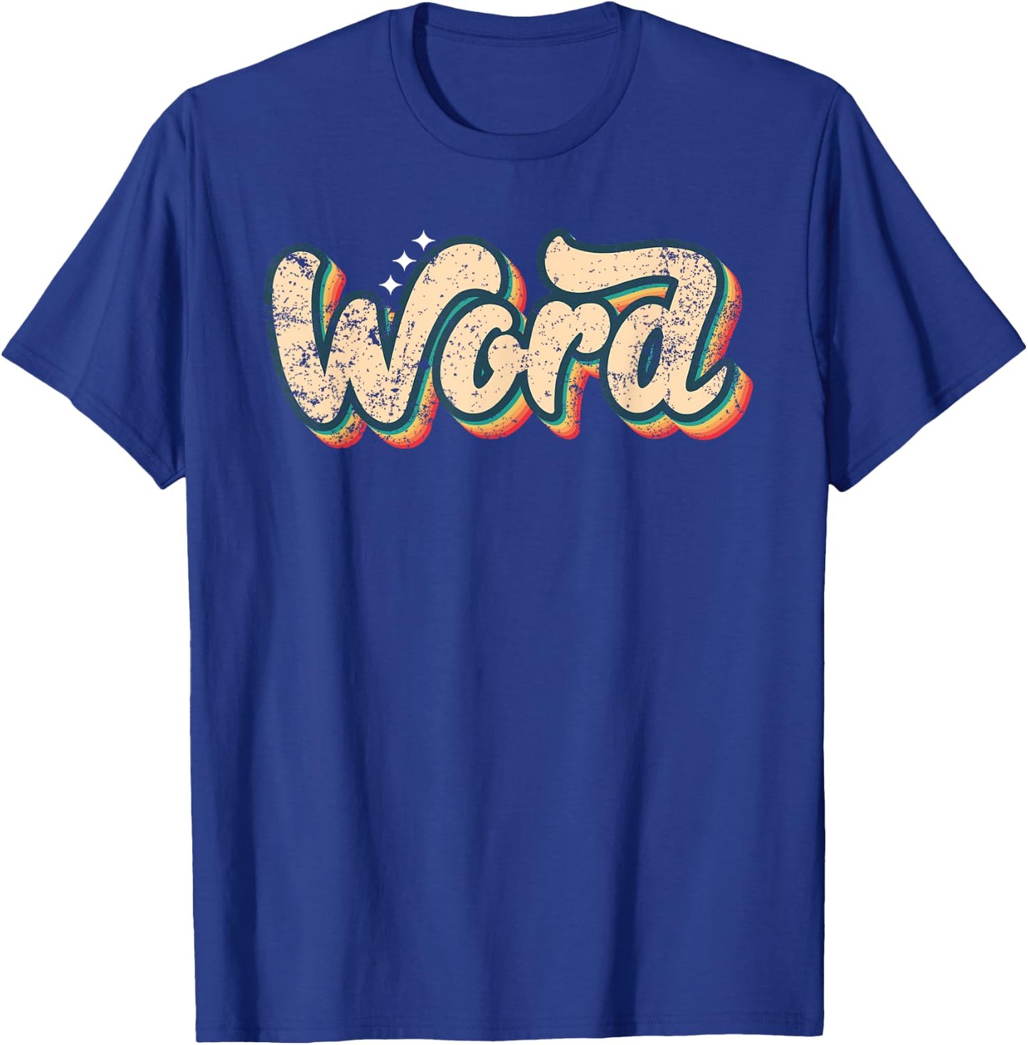 Word Shirt Vintage Look Slang A 70s Costume Or 80s Costume T-Shirt - T-Shirt | Royal