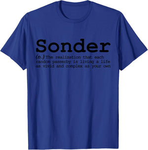 Sonder Funny Word Definition Vocabulary Typewriter Poetry Ah T-Shirt - T-Shirt | Royal