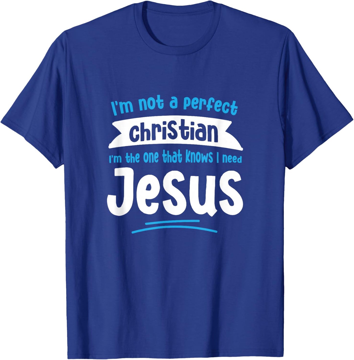 Jesus Men Women Kids Fun Christian Bible Faith Jesus T-Shirt - T-Shirt | Royal
