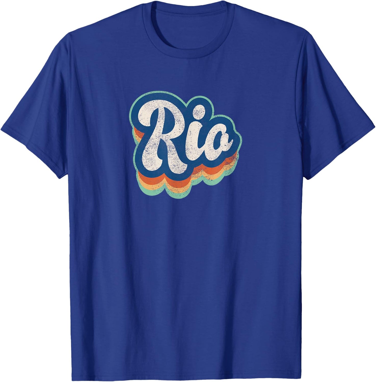 Rio First Name Boy Vintage Style 70s 80s Personalized T-Shirt - T-Shirt | Royal