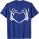 Skeleton Hands Heart Sign Retro Halloween Costume Women Men T-Shirt - T-Shirt | Royal