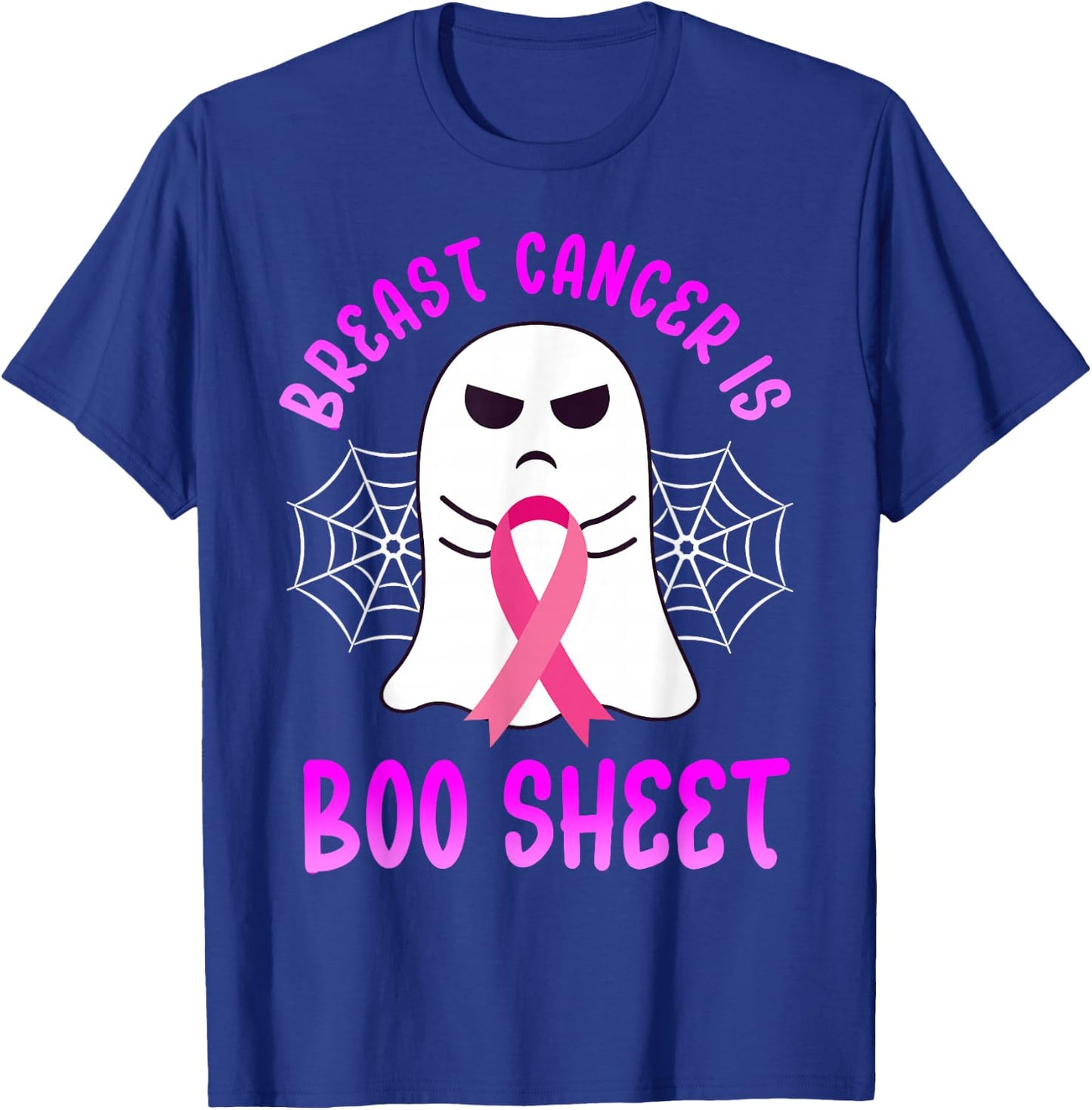 Breast Cancer Is Boo Sheet Halloween Breast Cancer Awareness T-Shirt - T-Shirt | Royal