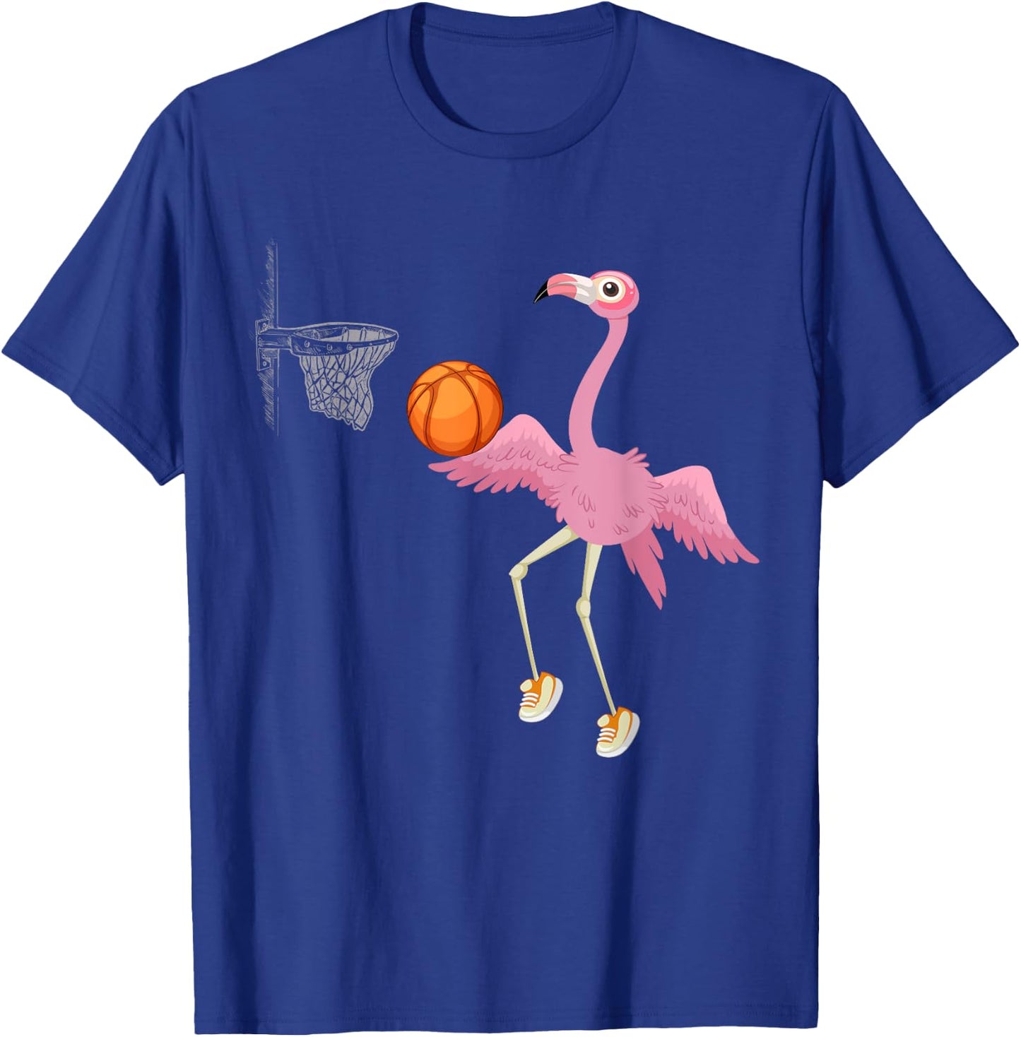 Flamingo Basketball Flamingo Playing Basketball Flamingo T-Shirt - T-Shirt | Royal