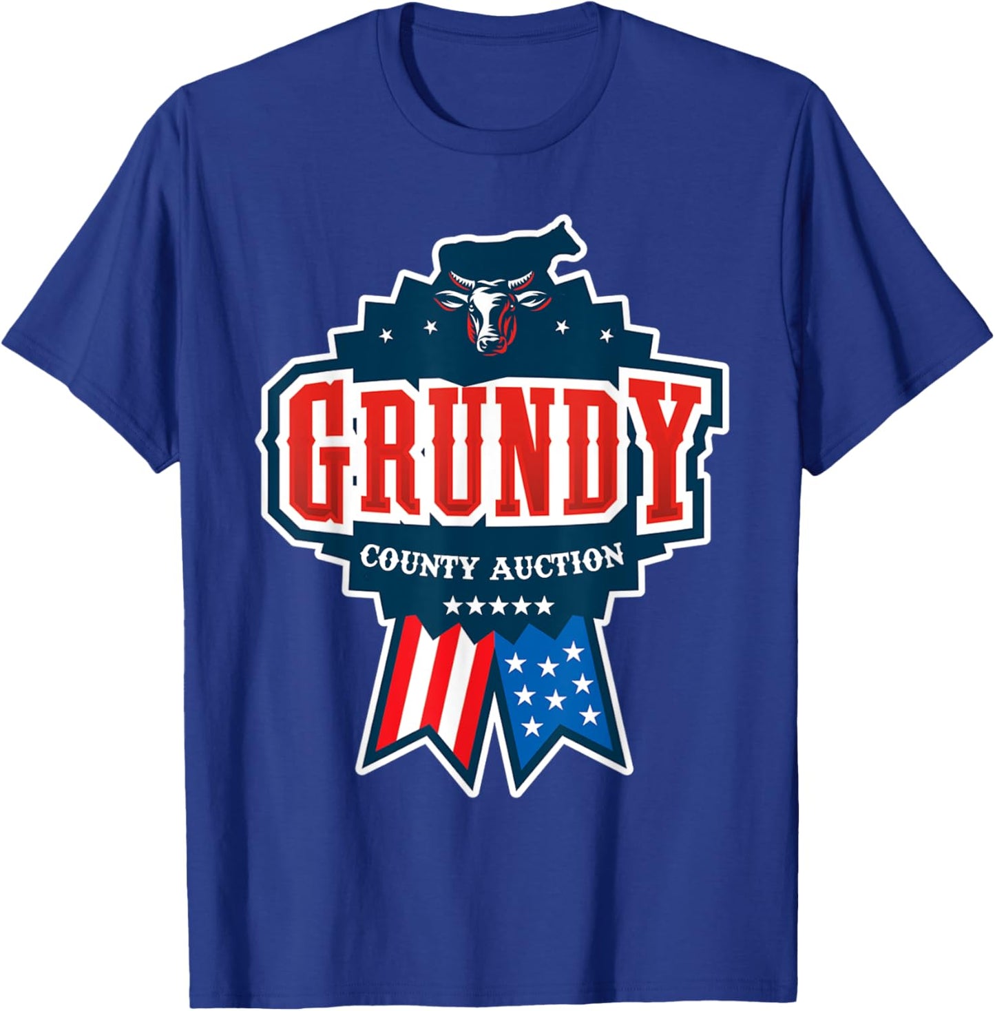 Grundy County Auction T-Shirt - T-Shirt | Royal