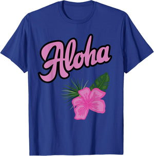 Hawaii Aloha Hibiscus Hawaiian Party T-Shirt - T-Shirt | Royal