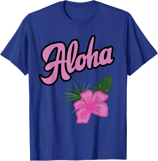Hawaii Aloha Hibiscus Hawaiian Party T-Shirt - T-Shirt | Royal