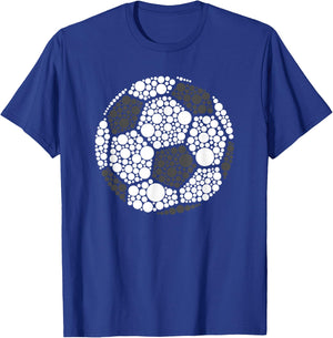 Polka Dot Football Soccer Lover Happy Dot Day Sport Ball T-Shirt - T-Shirt | Royal
