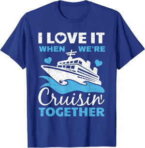 Cool Cruise Art Men Women Cruise Ship Couple Family Vacation T-Shirt - T-Shirt | Royal