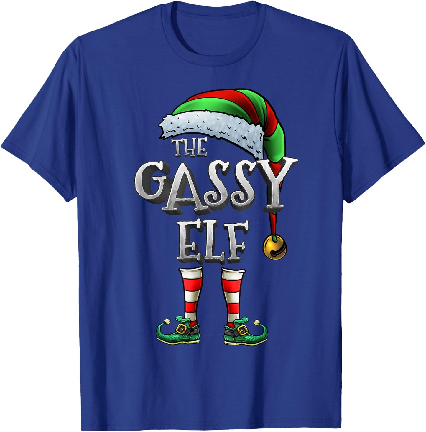 The Gassy Elf Shirt Matching Family Gassy Christmas Elf T-Shirt - T-Shirt | Royal