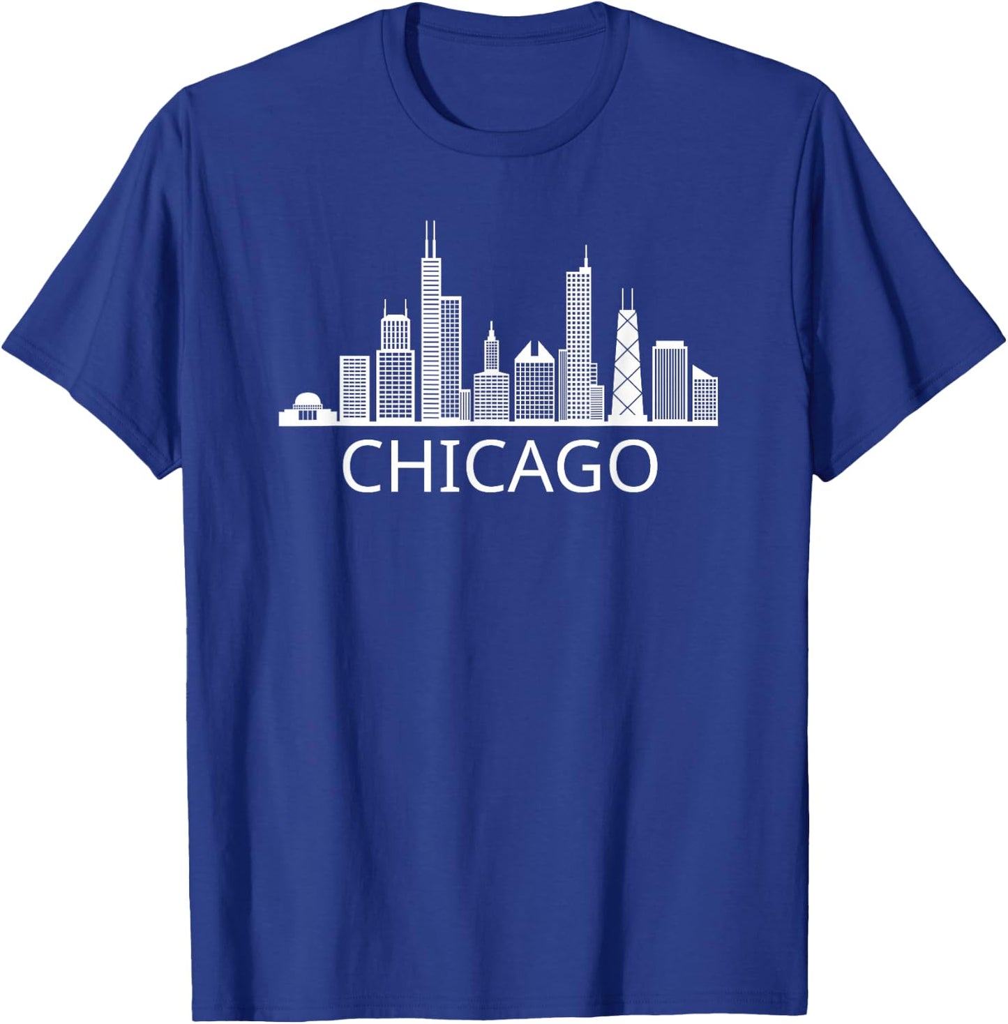 Chicago Skyline - Throwback Design - Classic T-Shirt - T-Shirt | Royal