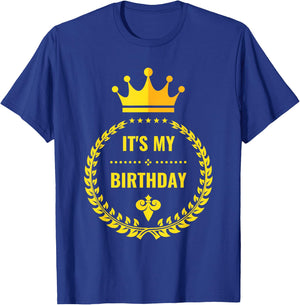 It's My Birthday Girls Boys Kids Party Outfit T-Shirt - T-Shirt | Royal