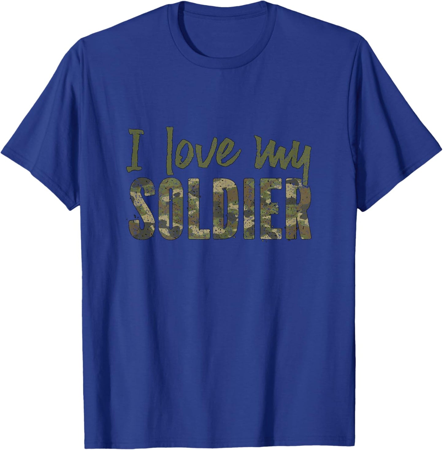 I Love My Soldier Army Girlfriend Camo T-Shirt - T-Shirt | Royal