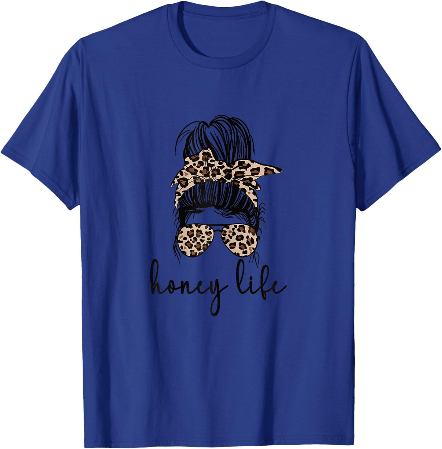 Honey Life Grandma Messy Bun Honey Grandmother T-Shirt - T-Shirt | Royal