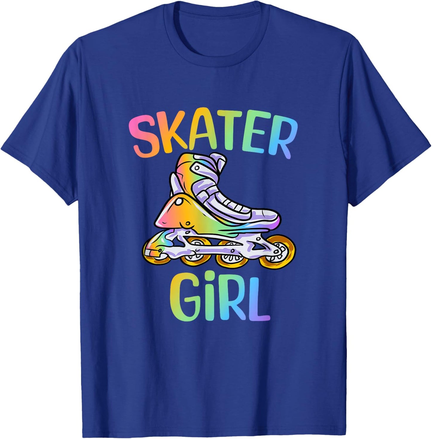 Skater Girl Rollerblading Girl T-Shirt - T-Shirt | Royal