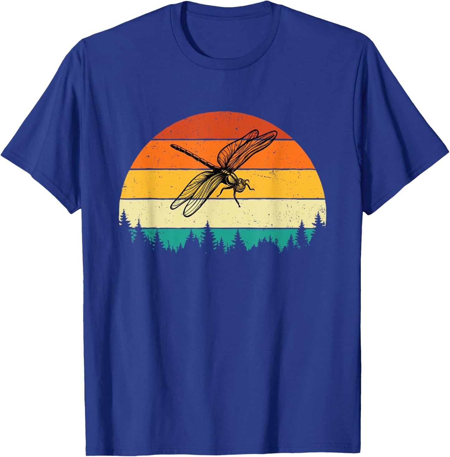 Retro Vintage Dragonfly - Entomology Insect Nature Lover T-Shirt - T-Shirt | Royal