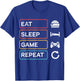 Eat, Sleep, Play, Repeat T-Shirt - T-Shirt | Royal