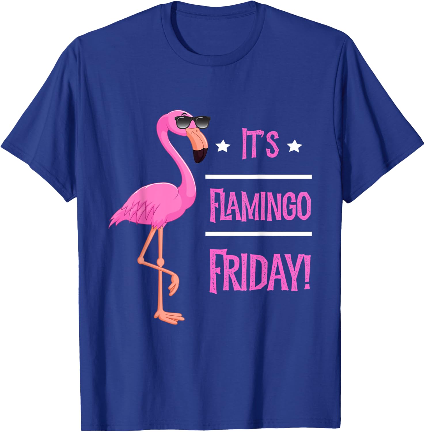 Flamingo It’s Flamingo Friday Birds Wearing Glasses T-Shirt - T-Shirt | Royal