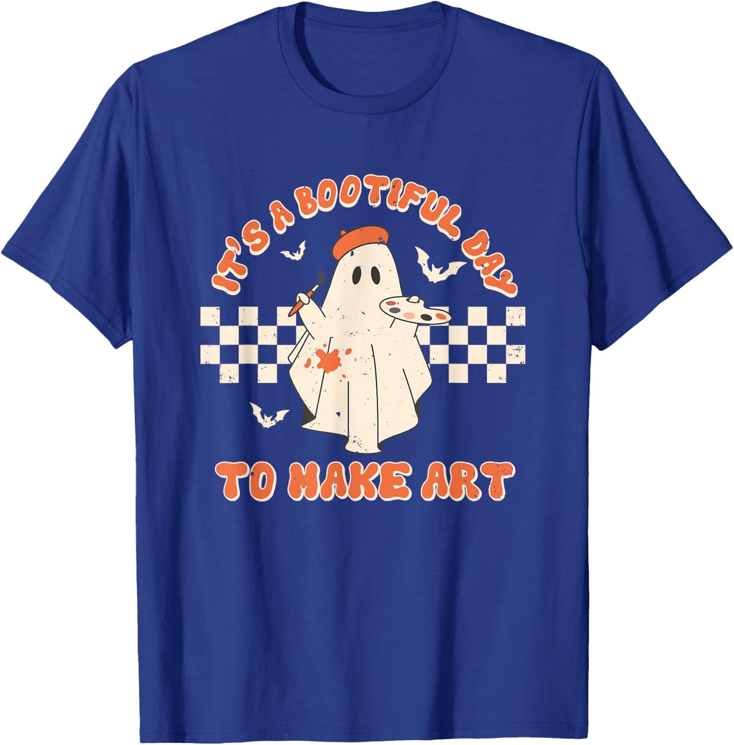 It's A Bootiful Day To Make Art Halloween Art Teacher T-Shirt - T-Shirt | Royal