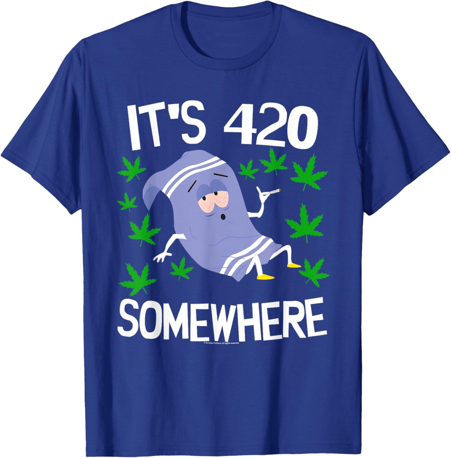 South Park South Park Towlie Its 420 Somewhere T-Shirt - T-Shirt | Royal