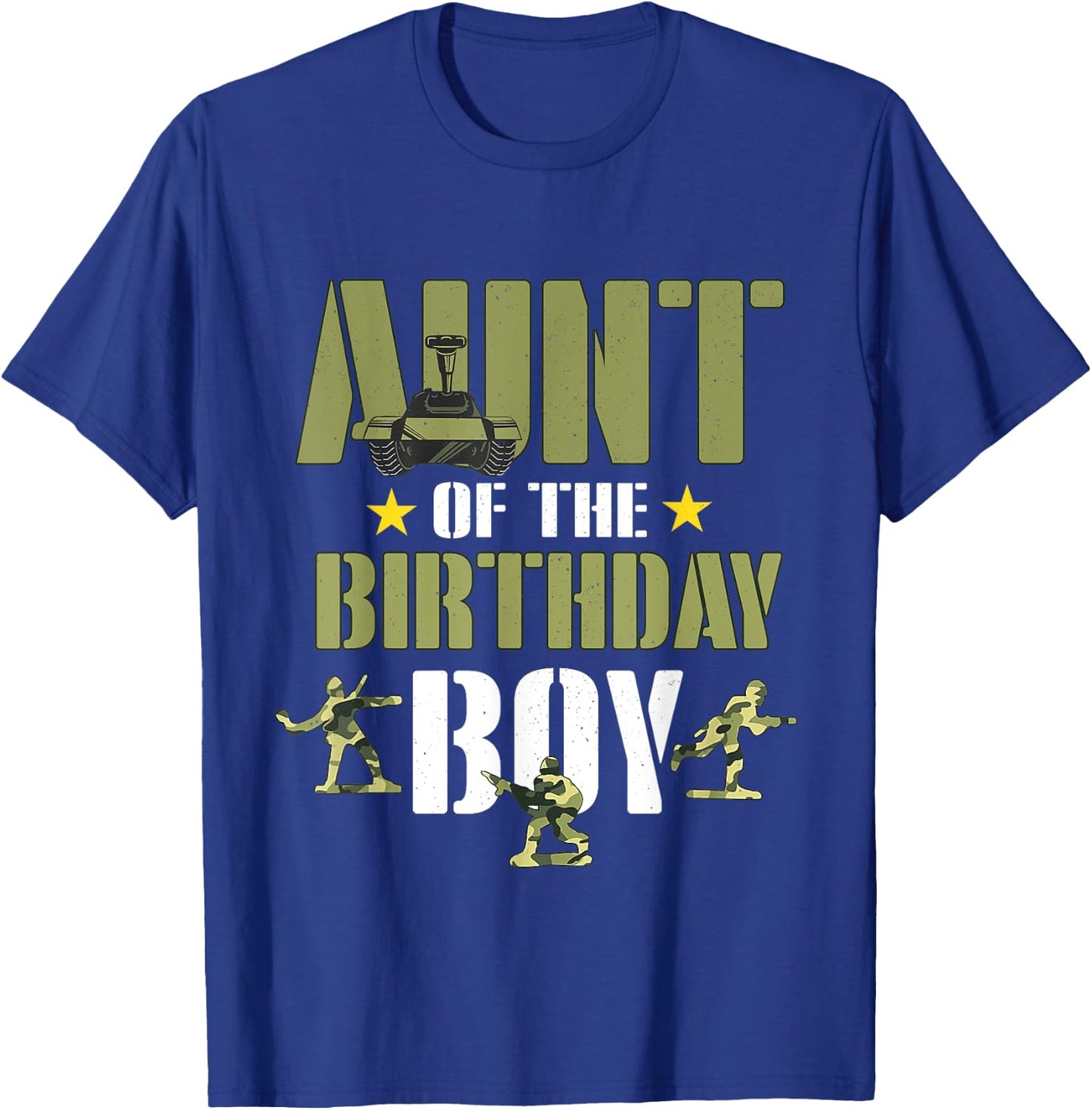Aunt of The Birthday Boy Shirt Army Camouflage Aunt 1st T-Shirt - T-Shirt | Royal