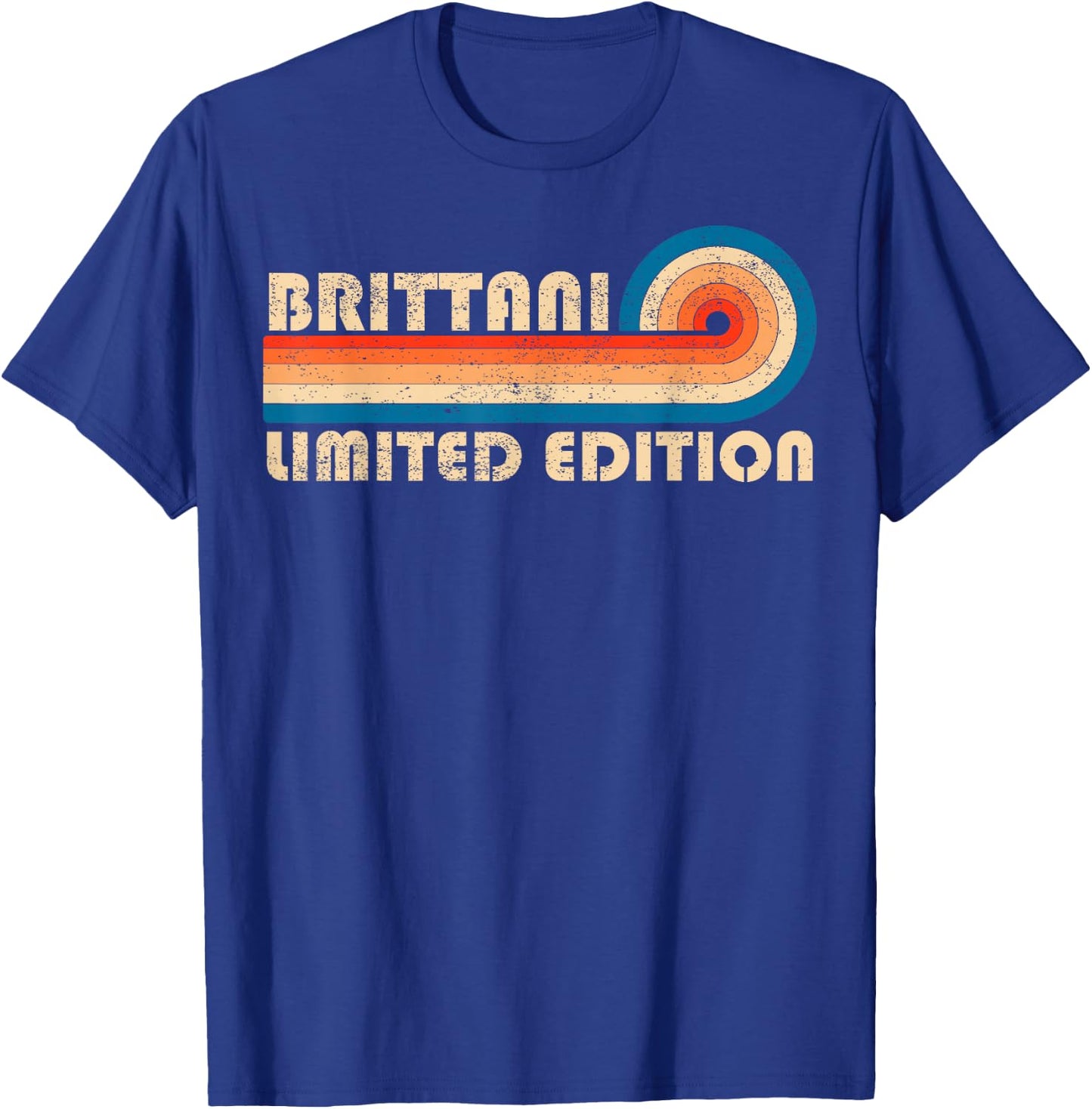 BRITTANI First Name Funny Retro Vintage Birthday T-Shirt - T-Shirt | Royal