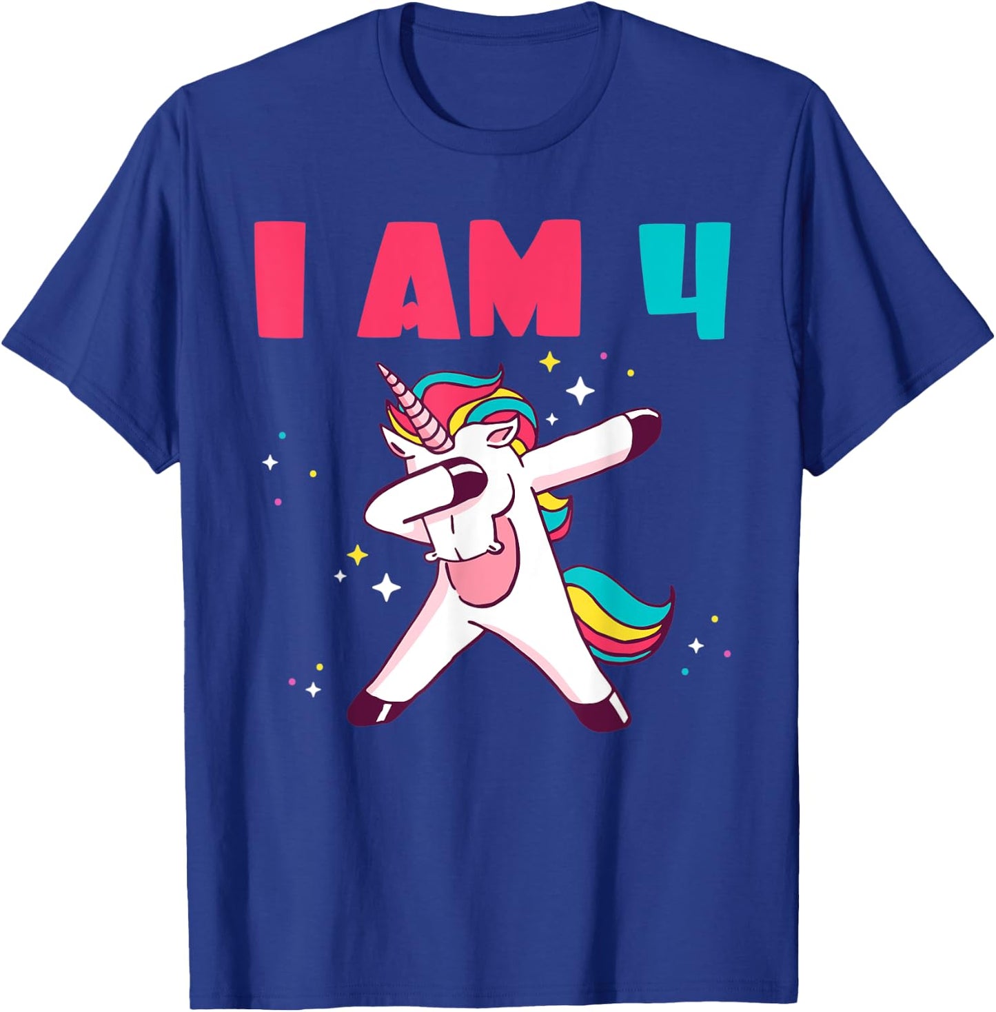 I am 4 Years Magical Unicorn T-Shirt - T-Shirt | Royal