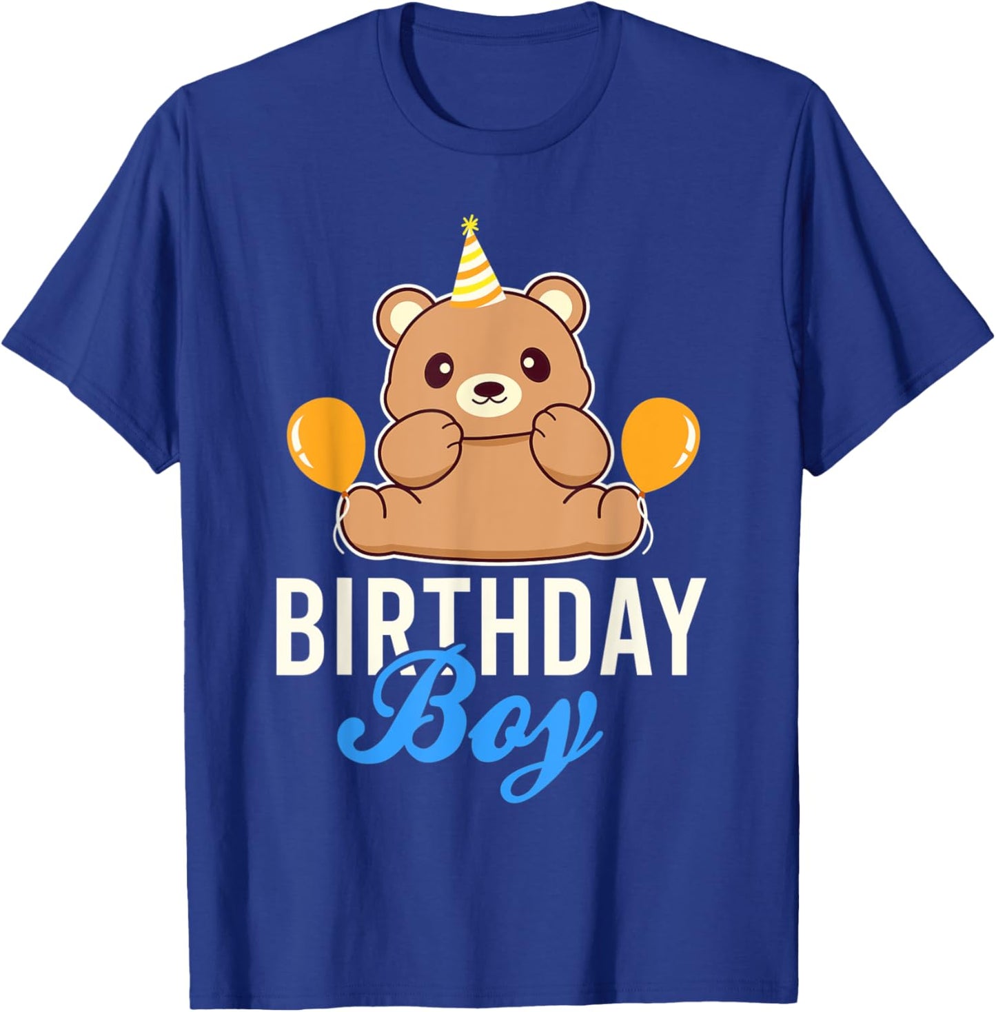 Cute Bear Birthday Boy T-Shirt - T-Shirt | Royal