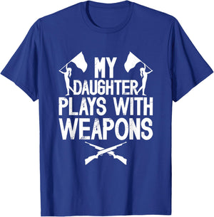 Funny Color Guard Dad Of A Color Guard Member Dad Guard Dad T-Shirt - T-Shirt | Royal