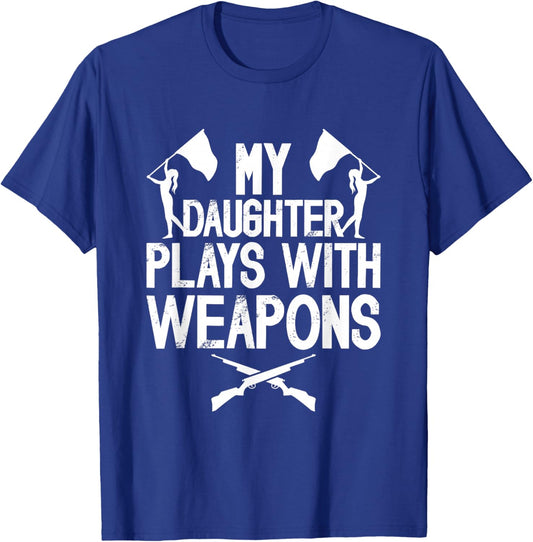 Funny Color Guard Dad Of A Color Guard Member Dad Guard Dad T-Shirt - T-Shirt | Royal