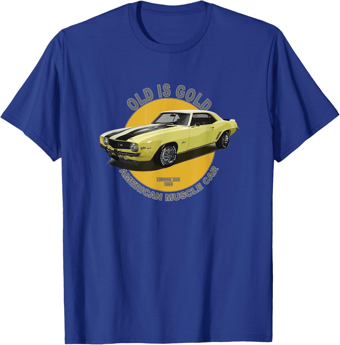 Z28 American Muscle Car 60s 70s Old is Gold T-Shirt - T-Shirt | Royal