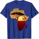 Africa Giraffe Map Dad South Animals Big Five Safari T-Shirt - T-Shirt | Royal