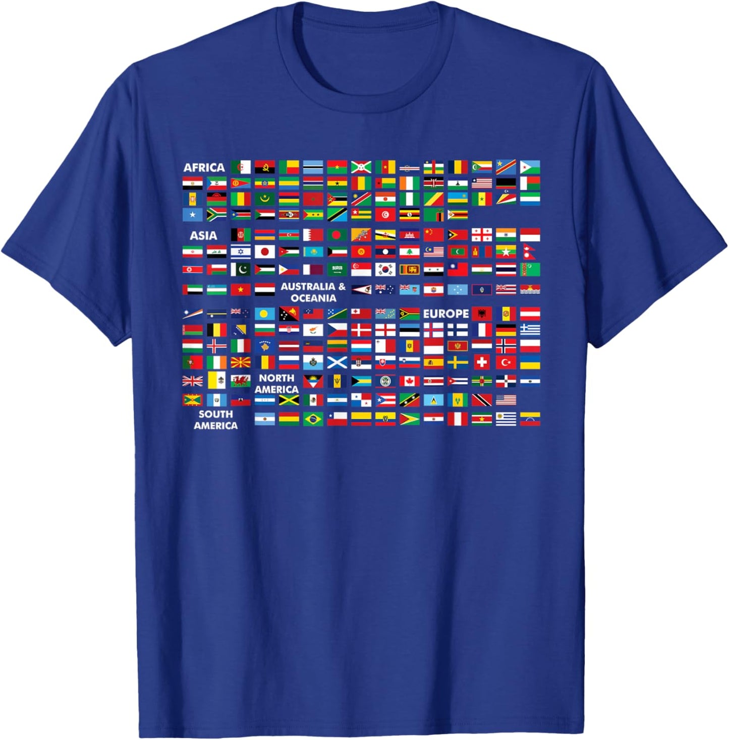 World Flags The Countries of the World International T-Shirt - T-Shirt | Royal