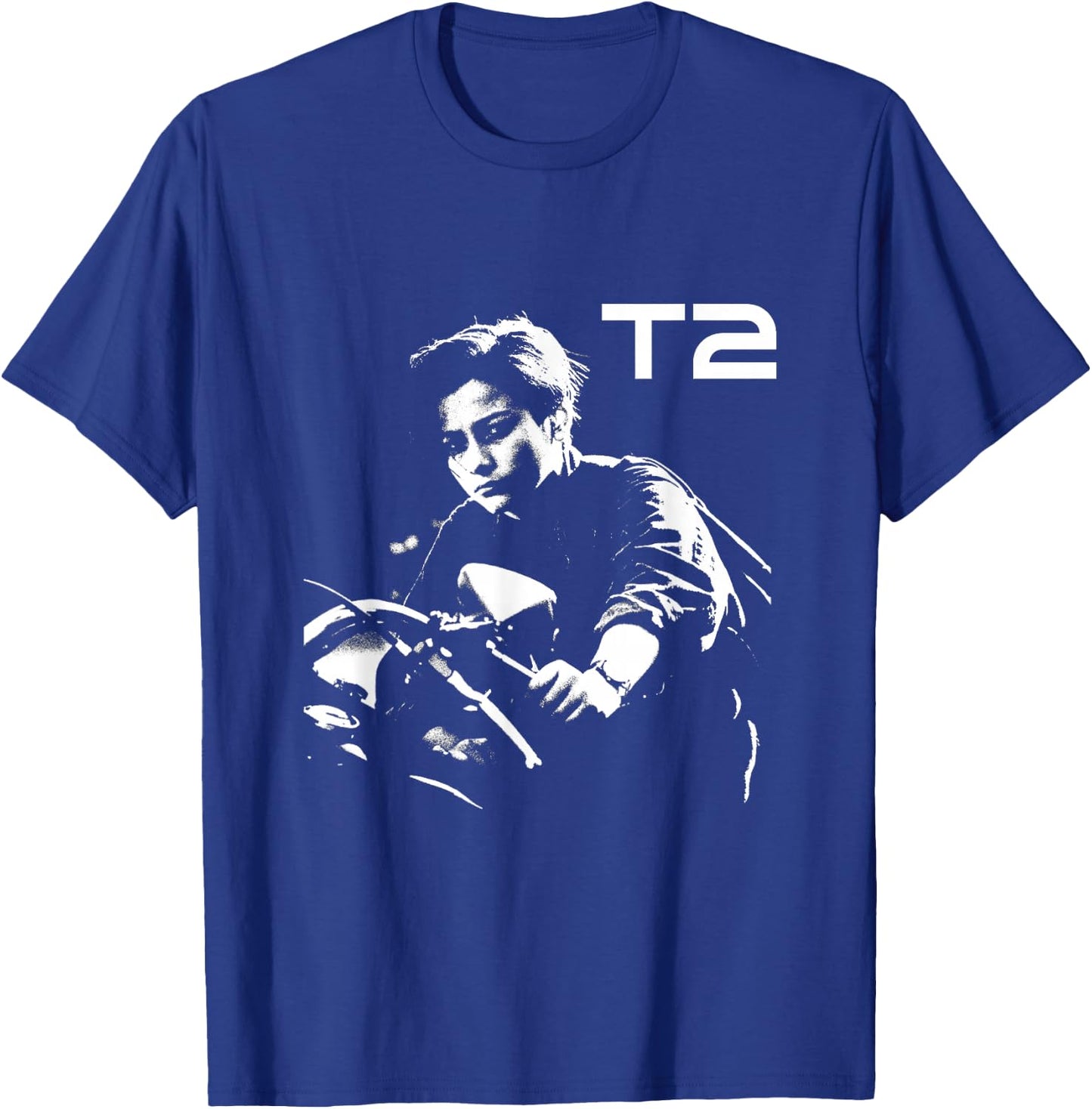 Terminator 2 Judgement Day John Connor Bike T-Shirt - T-Shirt | Royal