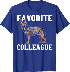 K9 Police Officer Funny Favorite Colleague K9 Police Dog T-Shirt - T-Shirt | Royal