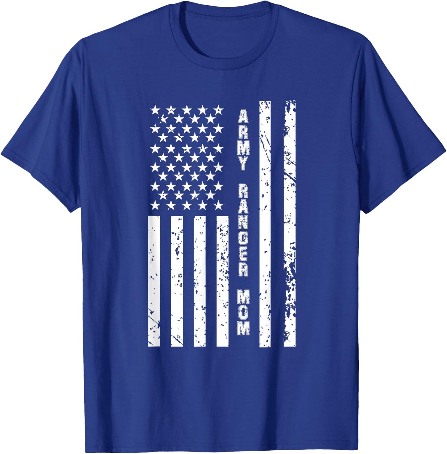 Army Ranger Mom United States Patriotic American Flag T-Shirt - T-Shirt | Royal