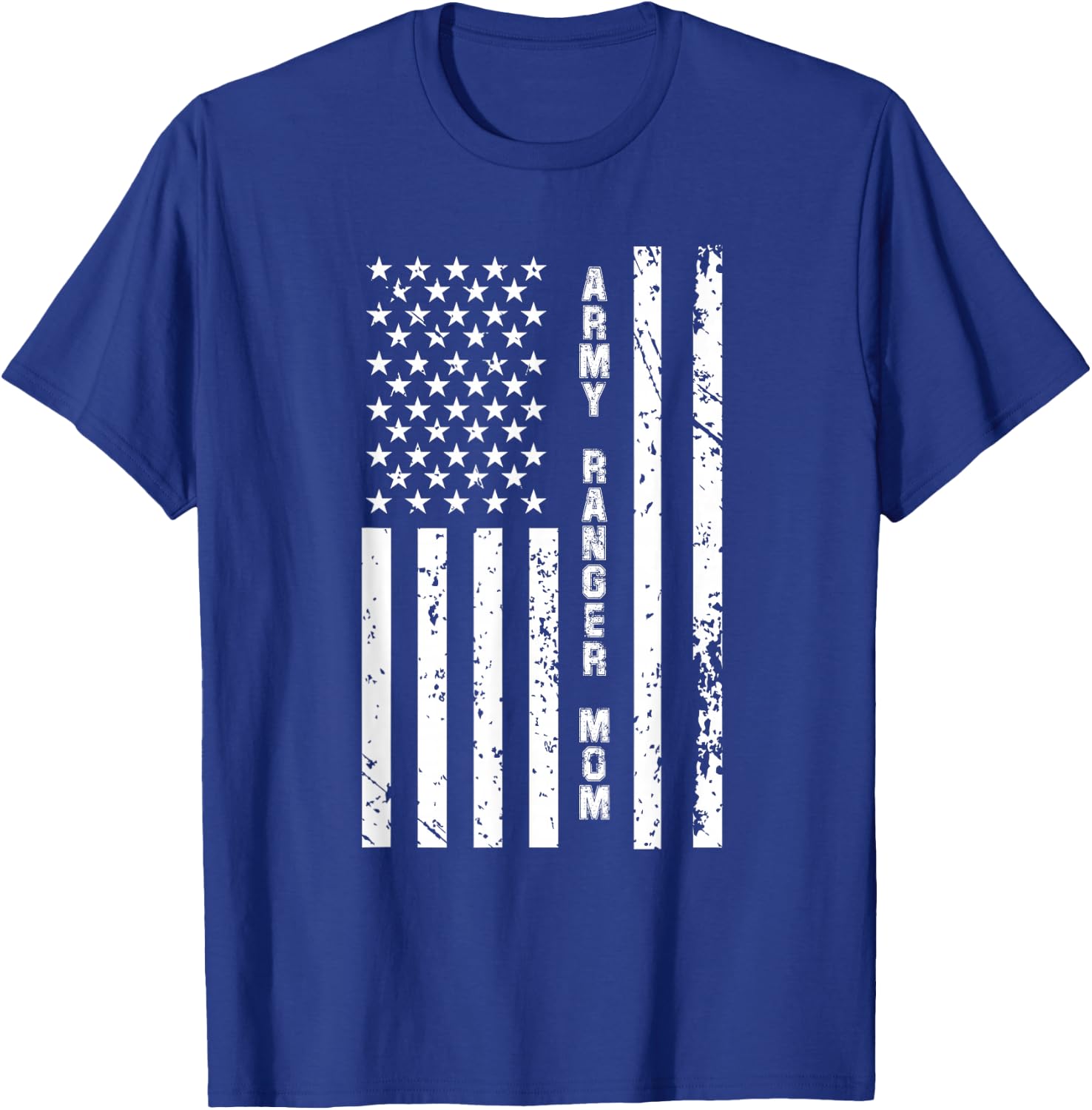 Army Ranger Mom United States Patriotic American Flag T-Shirt - T-Shirt | Royal