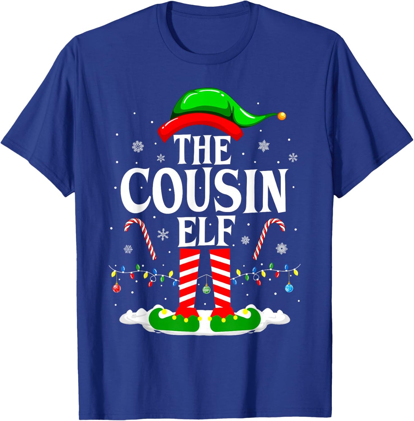 The Cousin Elf Funny Xmas Elf Matching Family Christmas T-Shirt - T-Shirt | Royal