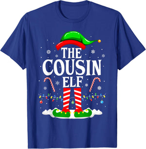 The Cousin Elf Funny Xmas Elf Matching Family Christmas T-Shirt - T-Shirt | Royal