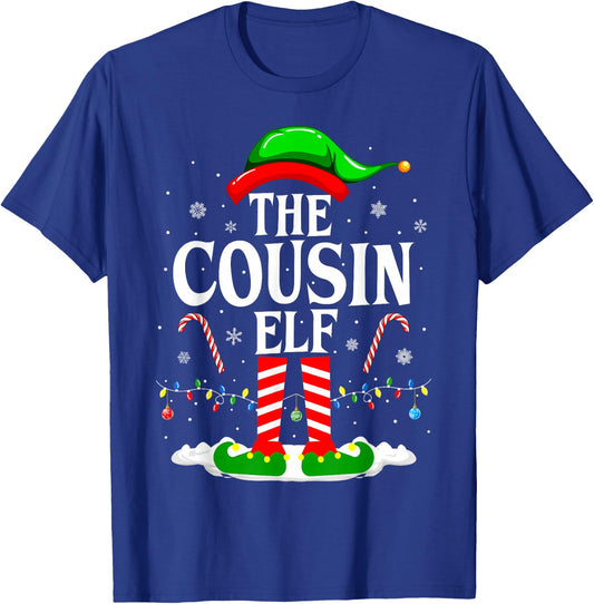 The Cousin Elf Funny Xmas Elf Matching Family Christmas T-Shirt - T-Shirt | Royal